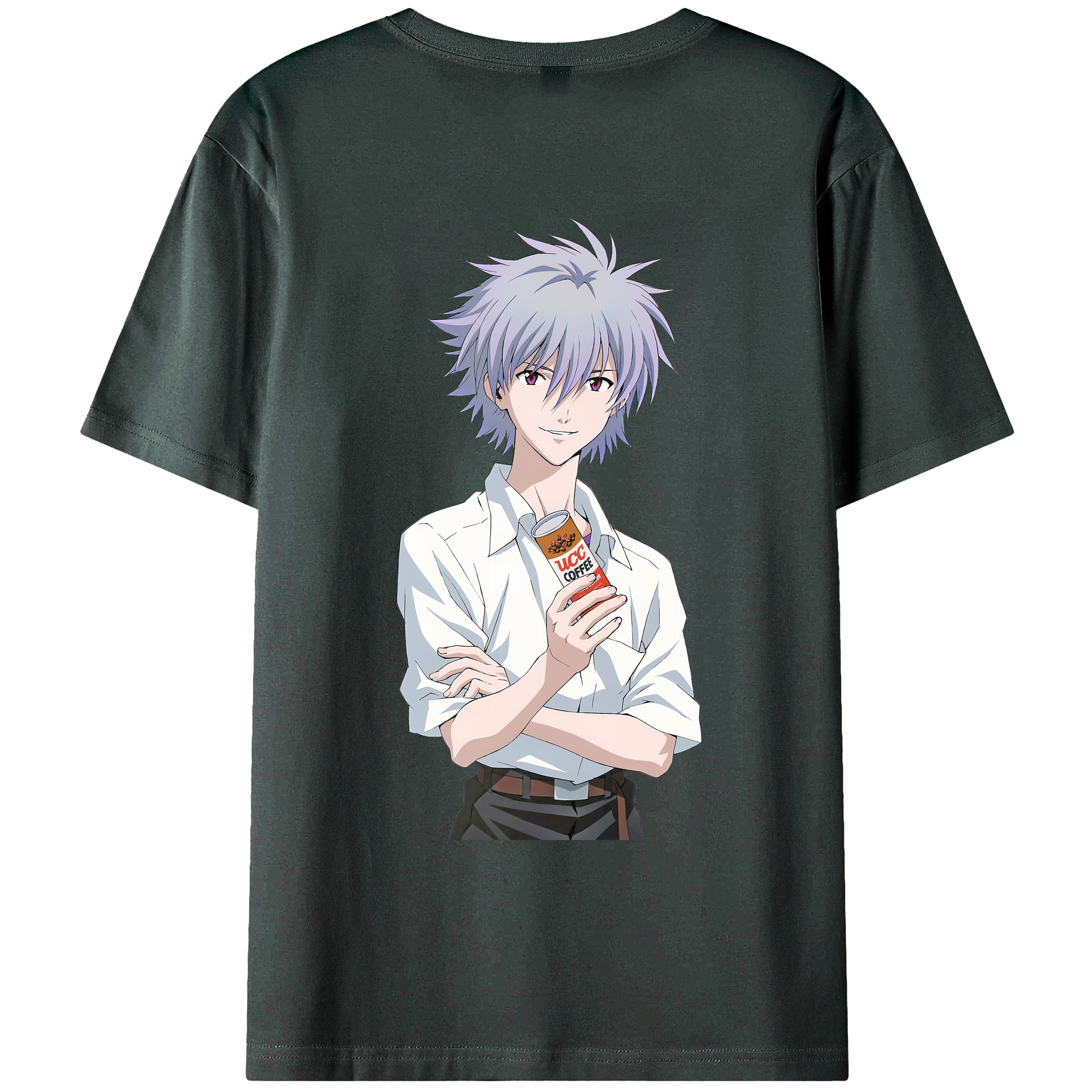 （画像用） EVA 新世紀エヴァンゲリオン 綿100％ メンズ半袖Tシャツ（バックプリント） 通気性